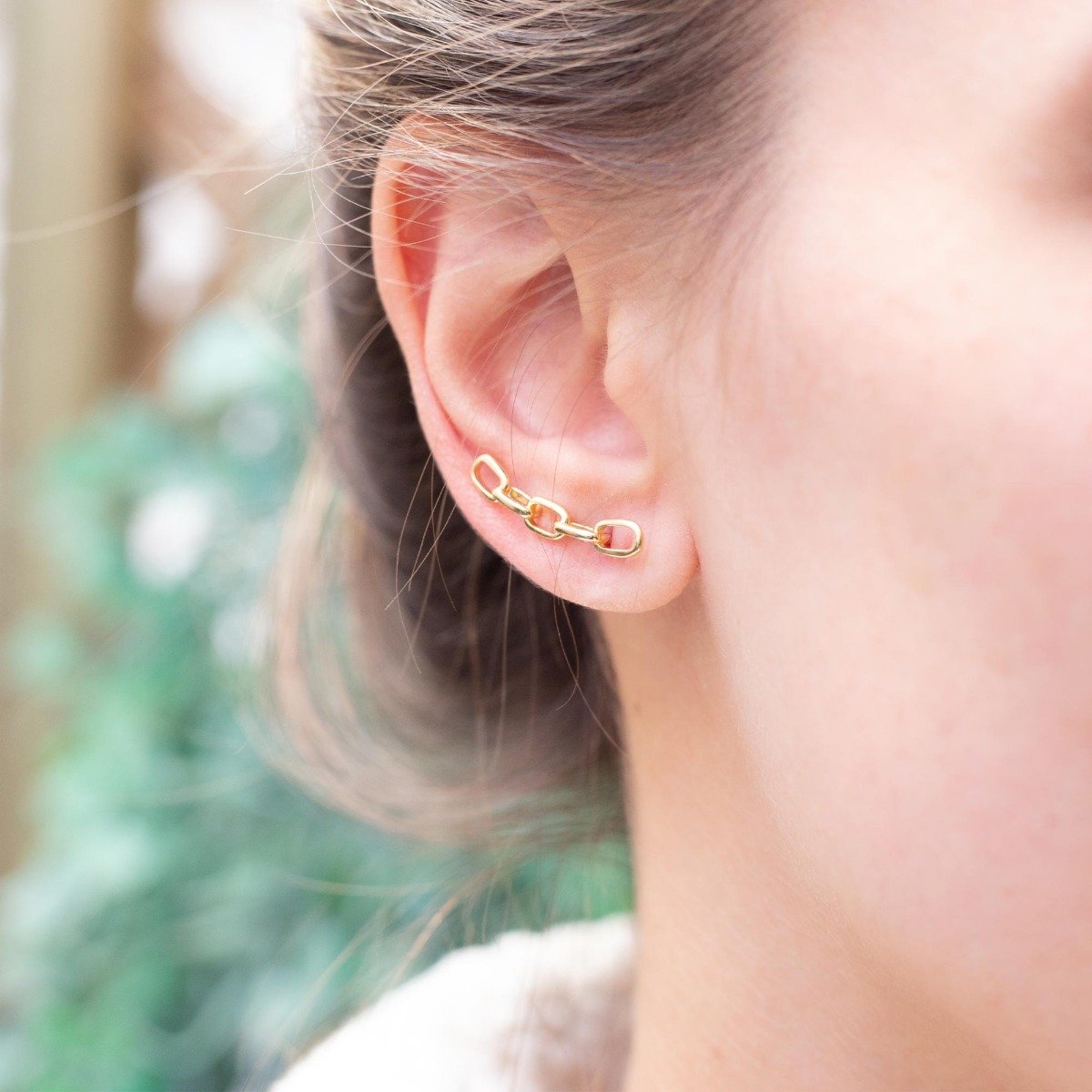 Earcuffs Correntinha Ouro 18K
