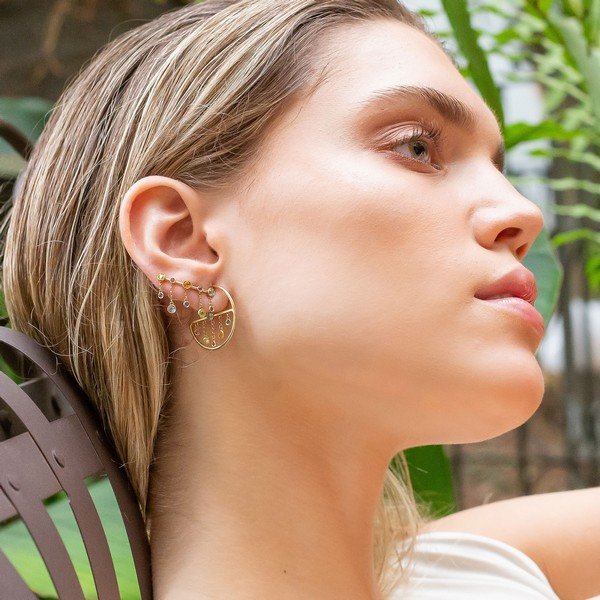 Earcuffs Silk Pedras Preciosas