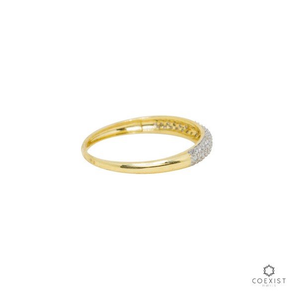 Meia Aliança Aparador Diamantes