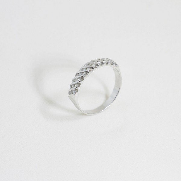 Meia Aliança Canelada Diamantes Extras