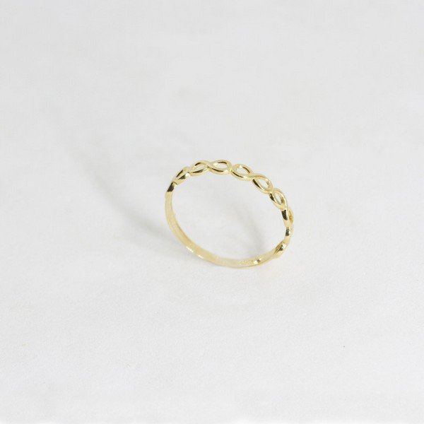 Meia Aliança Infinito Ouro 18K
