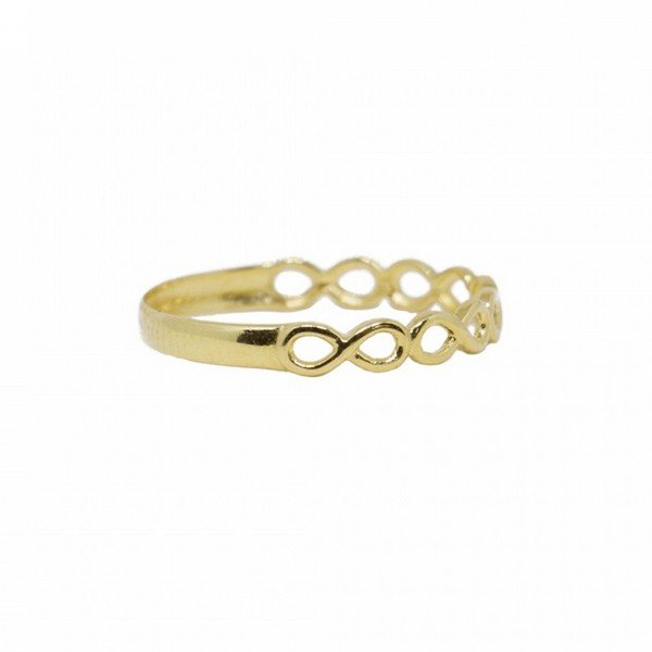 Meia Aliança Infinito Ouro 18K