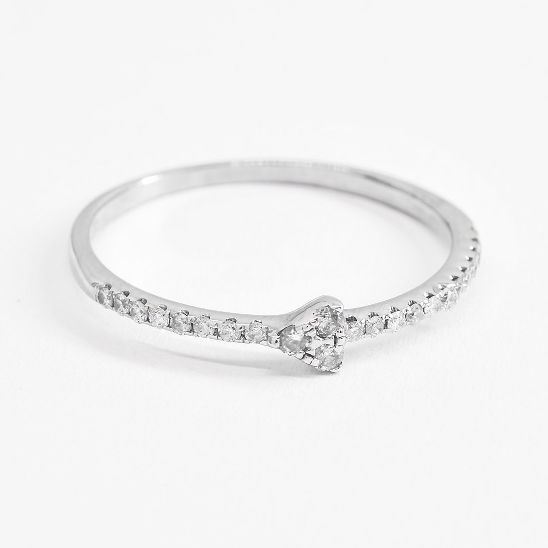 Meia Aliança Triângulo Diamantes