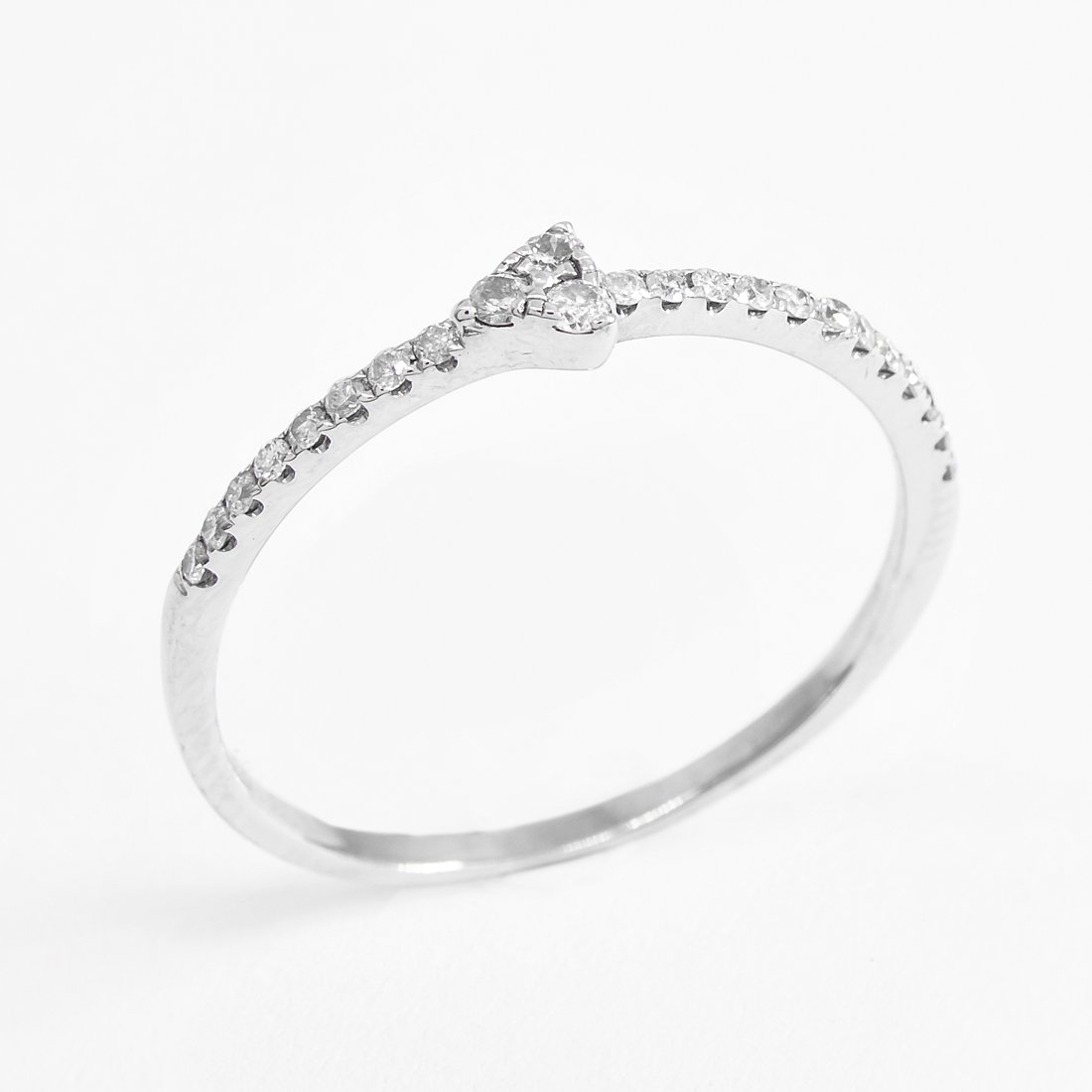 Meia Aliança Triângulo Diamantes