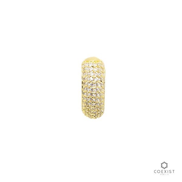 Piercing Argola Bombee Cravejada Zircônias Prata 925 (peça unitária)