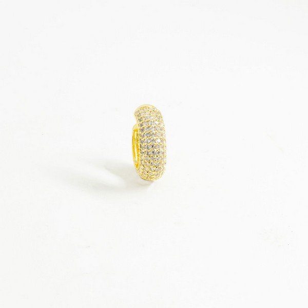 Piercing Argola Bombee Cravejada Zircônias Prata 925 (peça unitária)