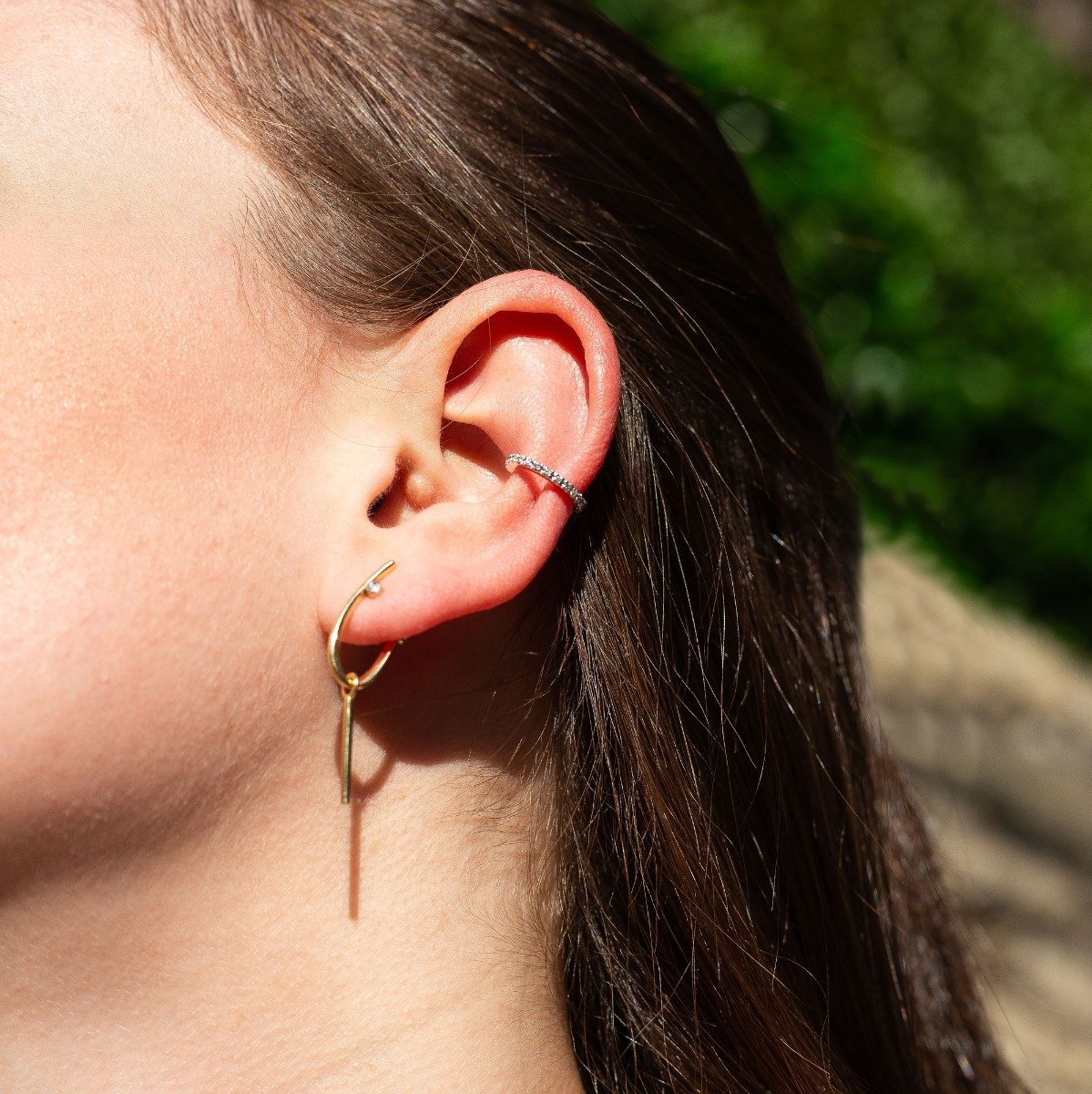 Piercing de Pressão Inteiro Diamantes