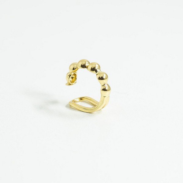 Piercing Encaixe Bolinhas Ouro 18K