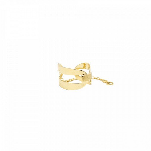 Piercing Encaixe Detalhe Ouro Escovado
