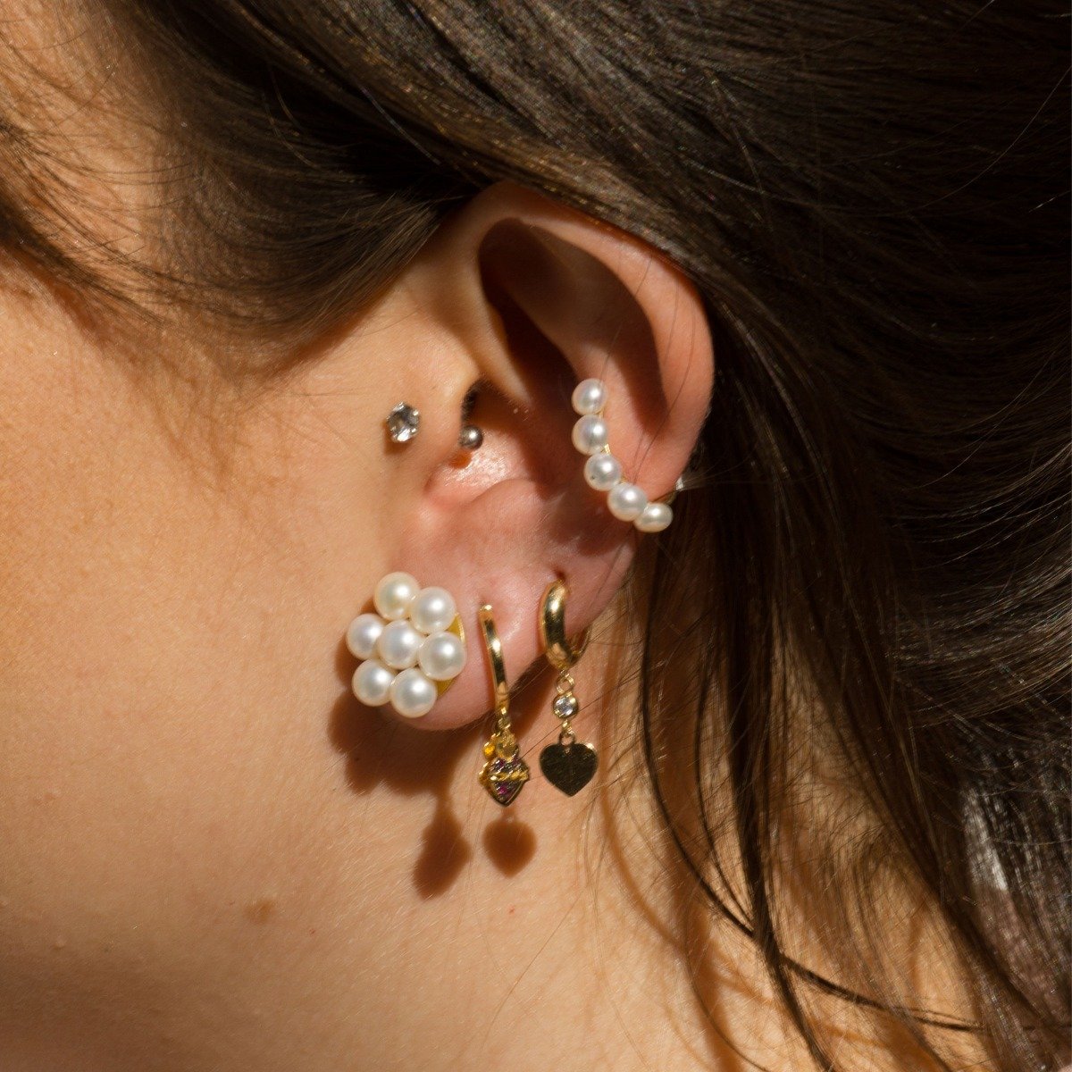 Piercing Perolas Orelinha