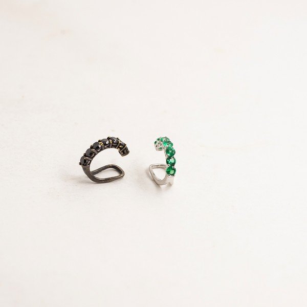 Piercing Pressão Diamantes Negros