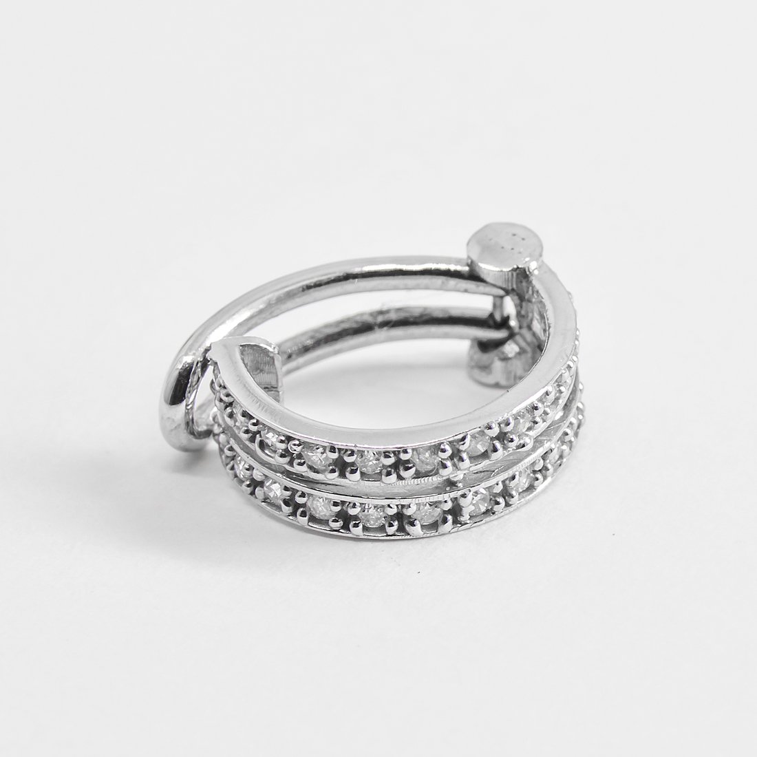 Piercing Pressão Duplo Volta Diamantes 