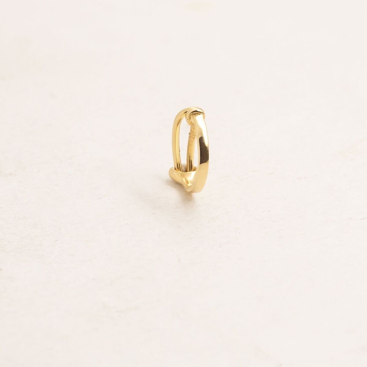 Piercing Pressão Ouro Liso 18K