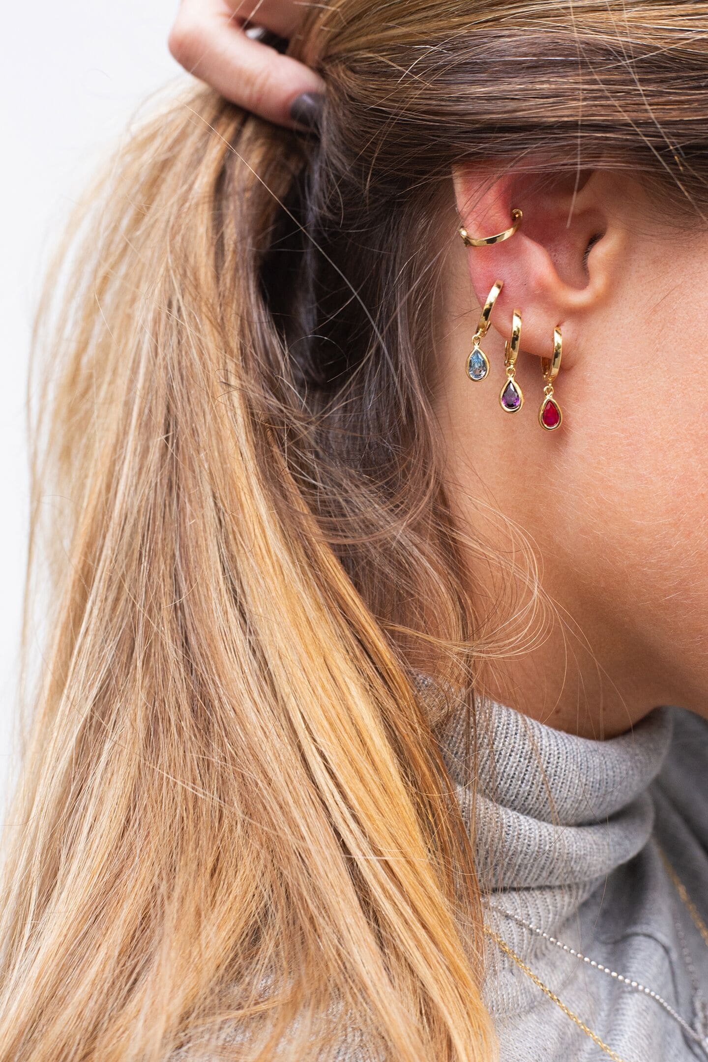 Piercing Pressão Ouro Liso 18K