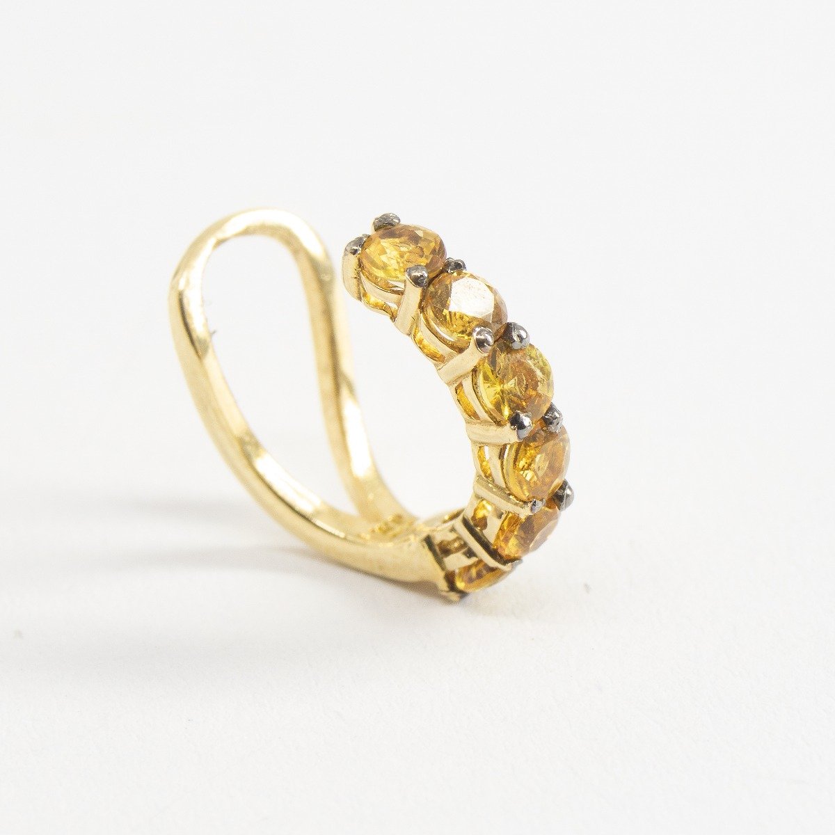 Piercing Pressão Safira Amarela