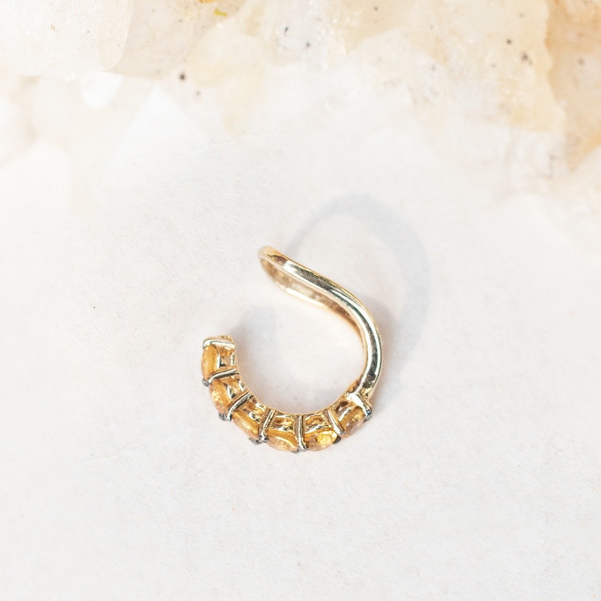 Piercing Pressão Safira Amarela
