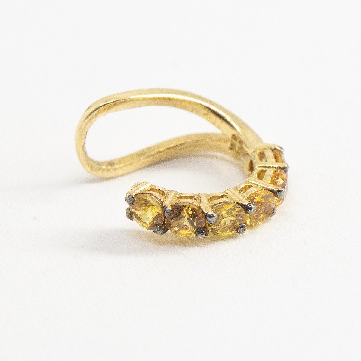 Piercing Pressão Safira Amarela