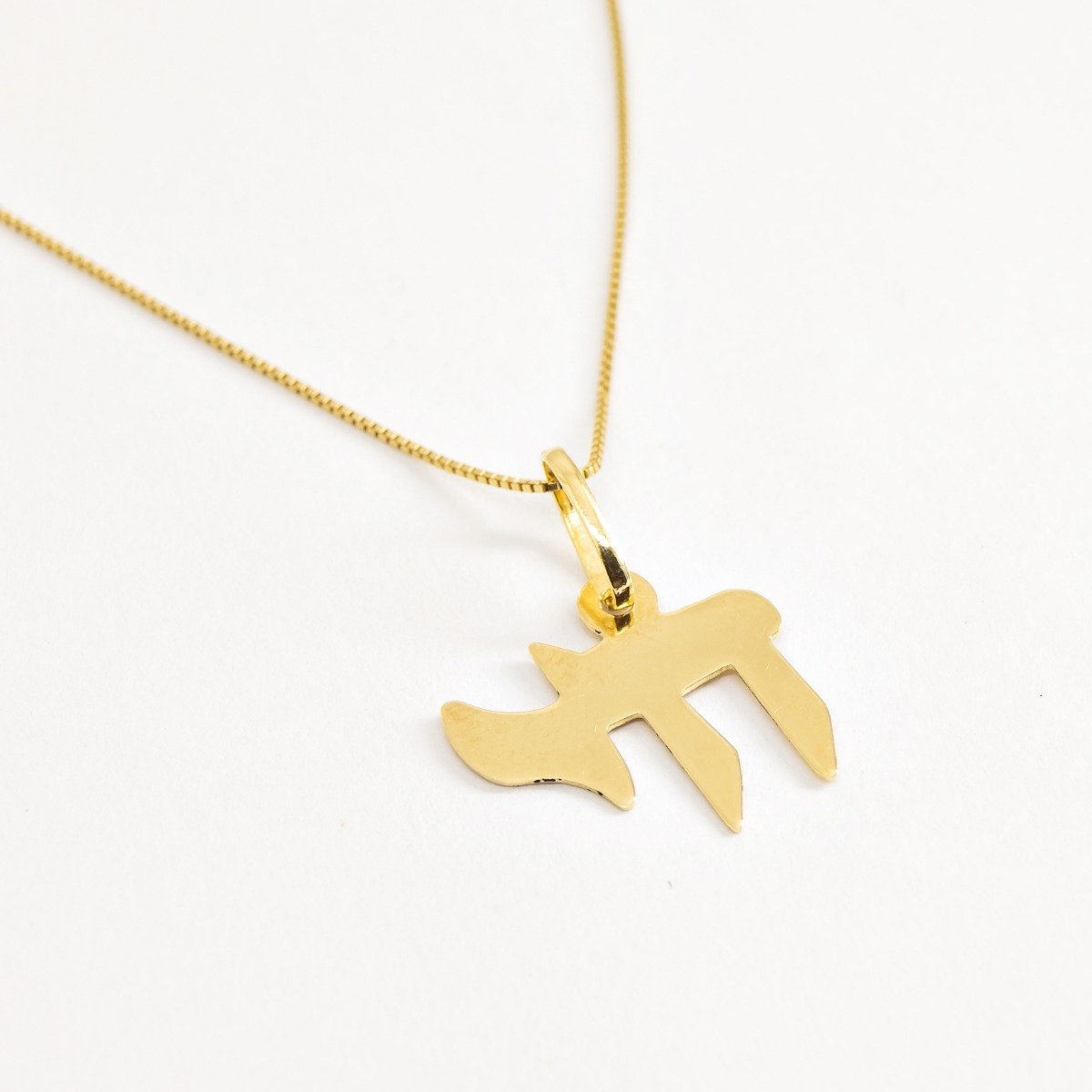 Pingente Chai Ouro 18k Liso