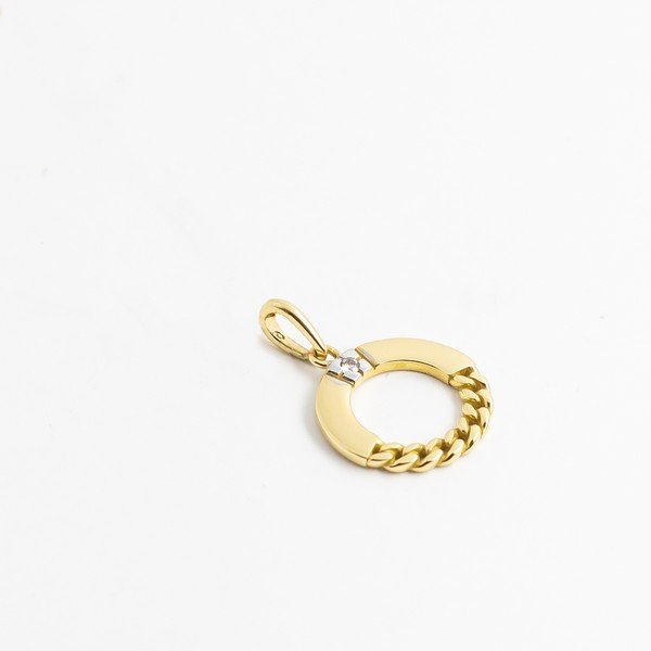 Pingente Chain Ouro 18K Diamante
