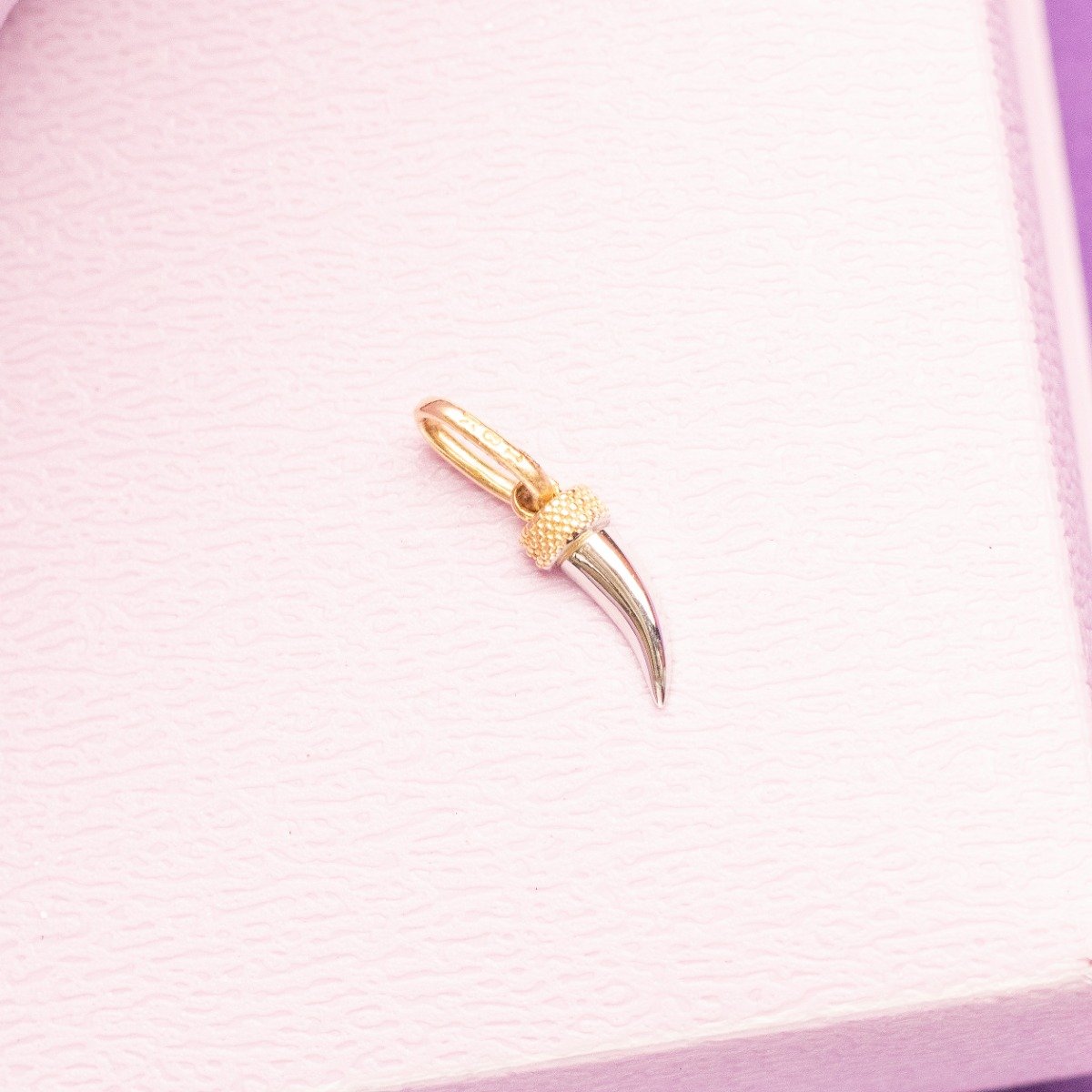 Pingente Dente Bicolor