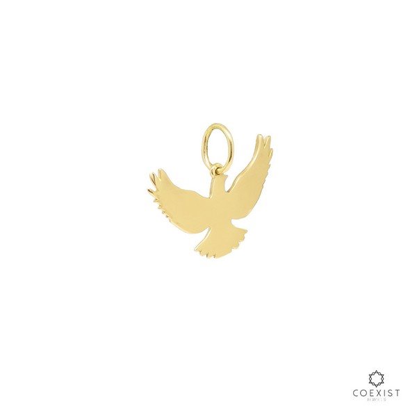Pingente Espírito Santo Ouro Escovado