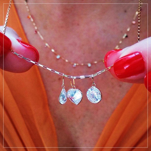 Pingente Gota Cristal
