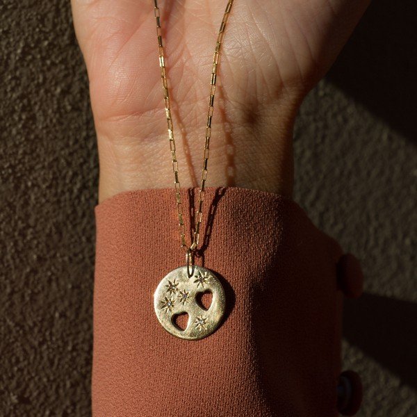 Pingente Medalha Lucky Charm Diamantes