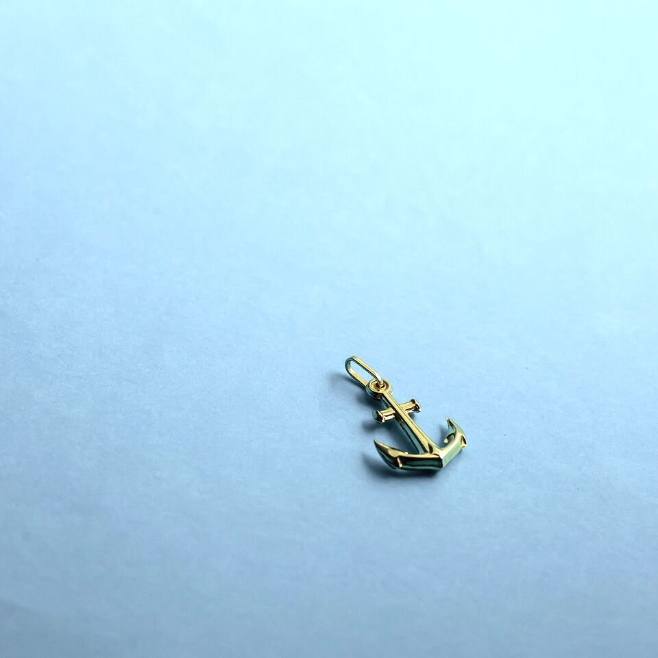 Pingente Ouro 18K Âncora 