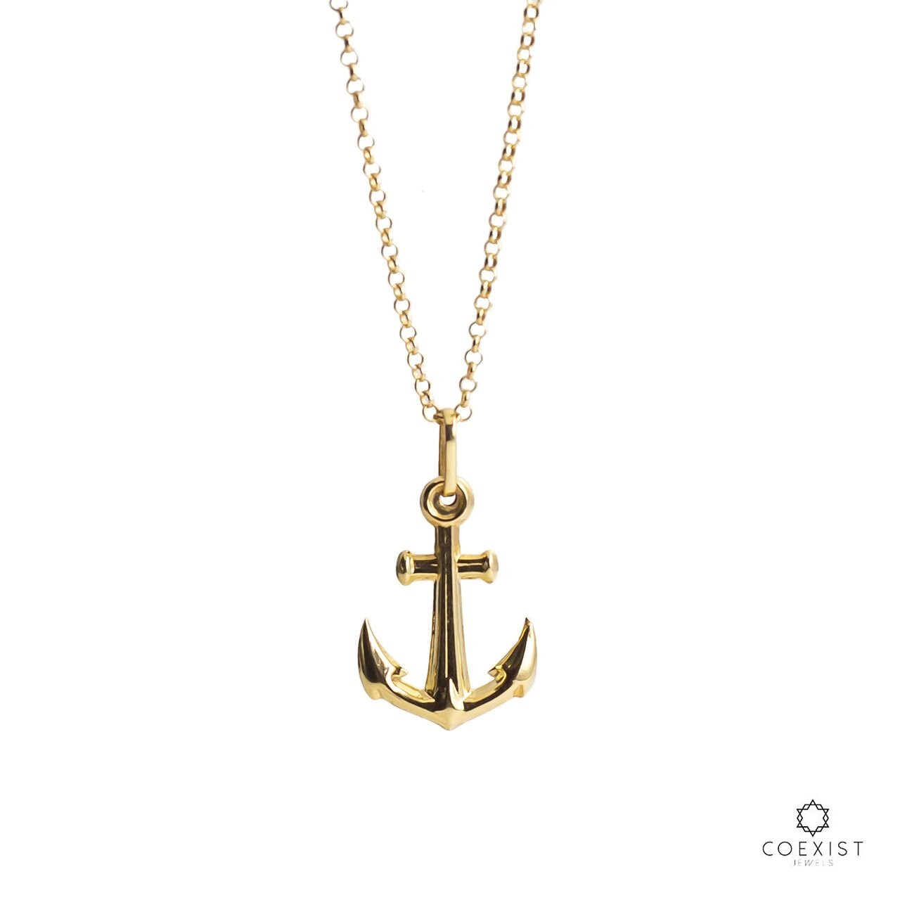 Pingente Ouro 18K Âncora 