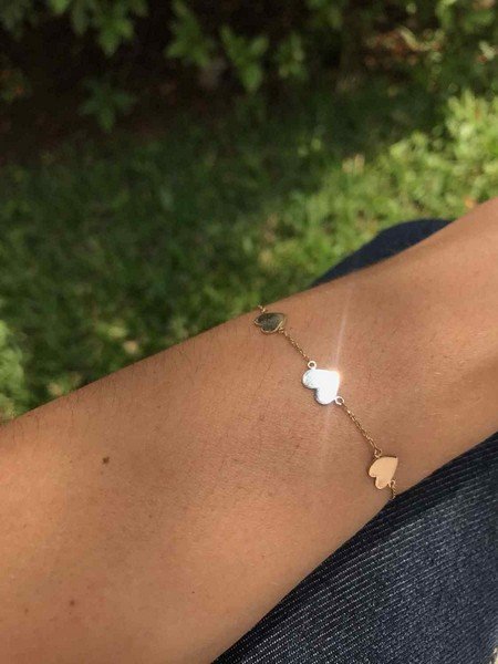 Pulseira 3 Corações