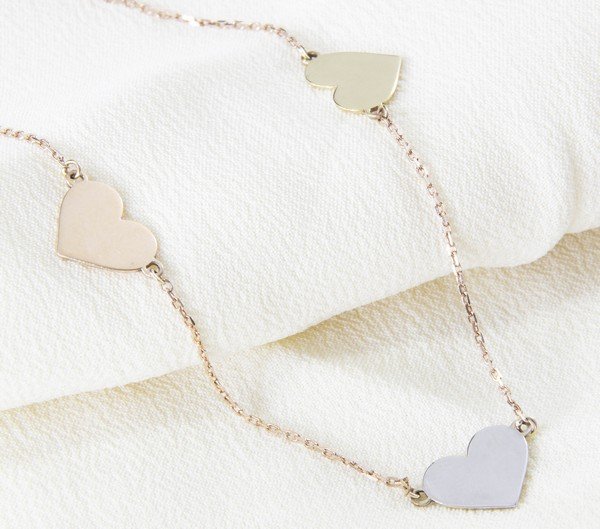 Pulseira 3 Corações