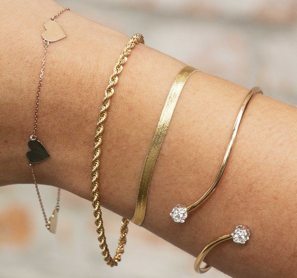 Pulseira 3 Corações