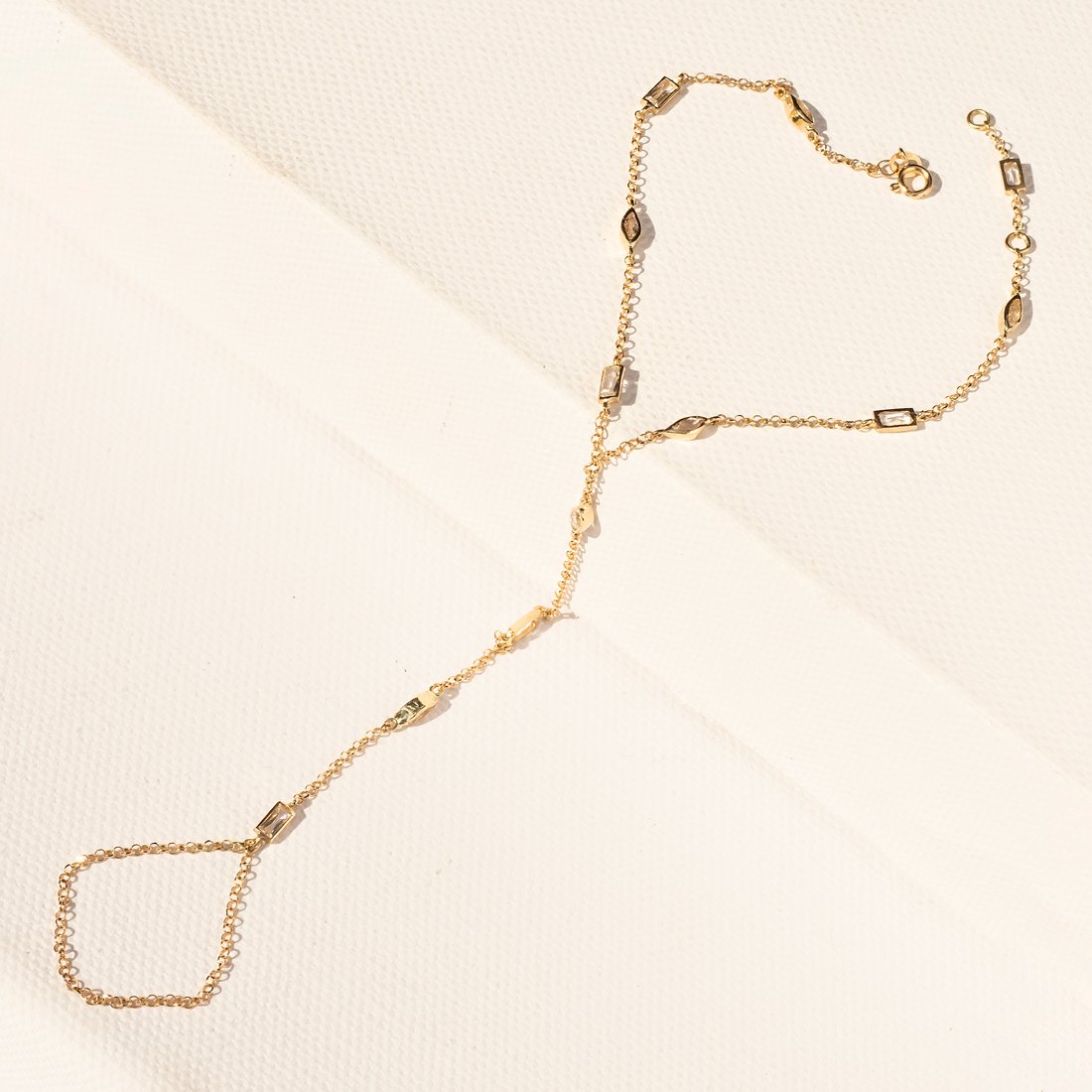 Pulseira Anel Topázio Branco