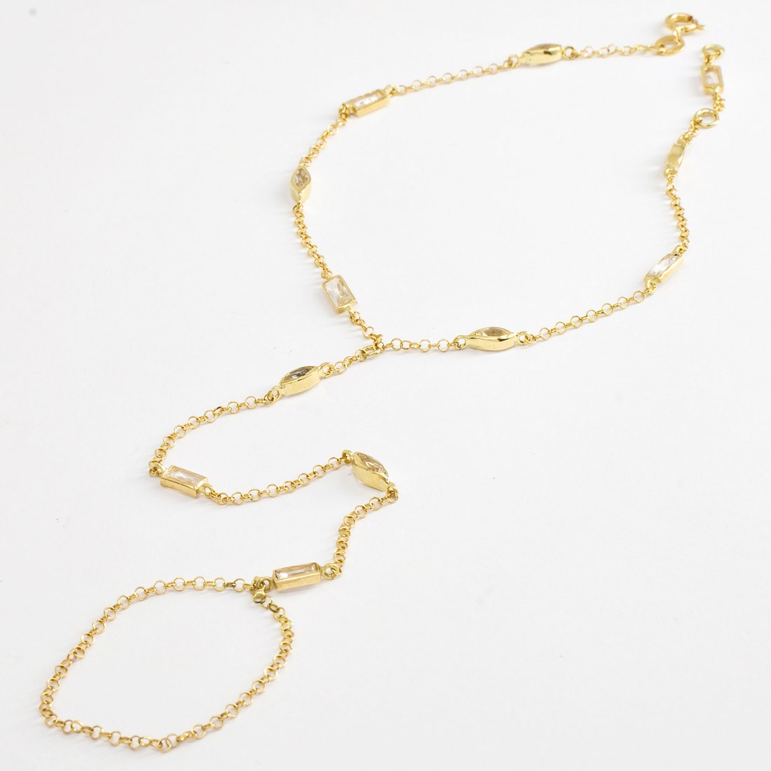 Pulseira Anel Topázio Branco