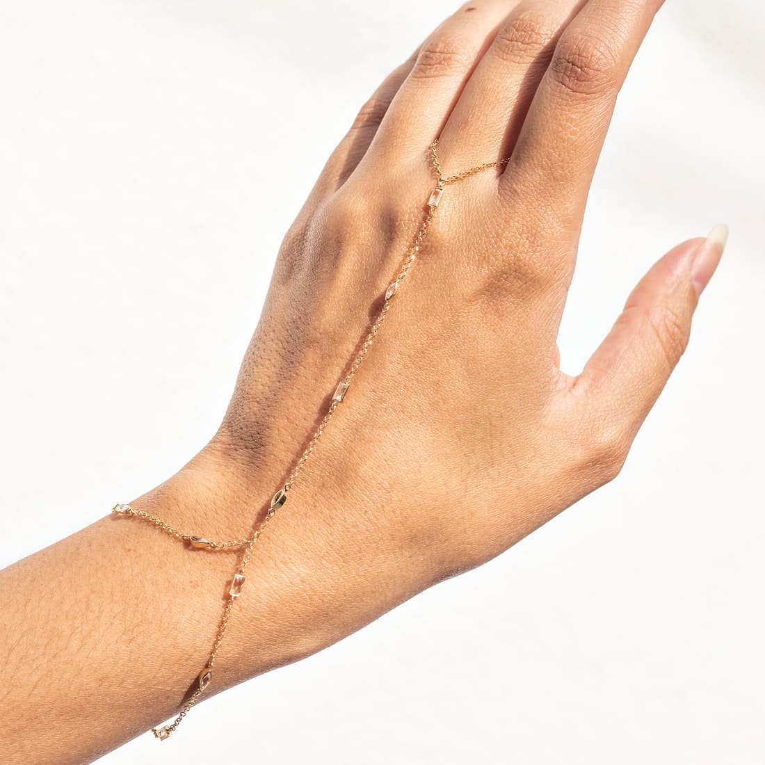Pulseira Anel Topázio Branco