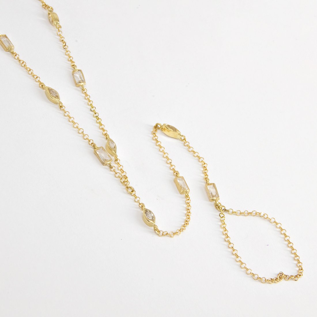 Pulseira Anel Topázio Branco