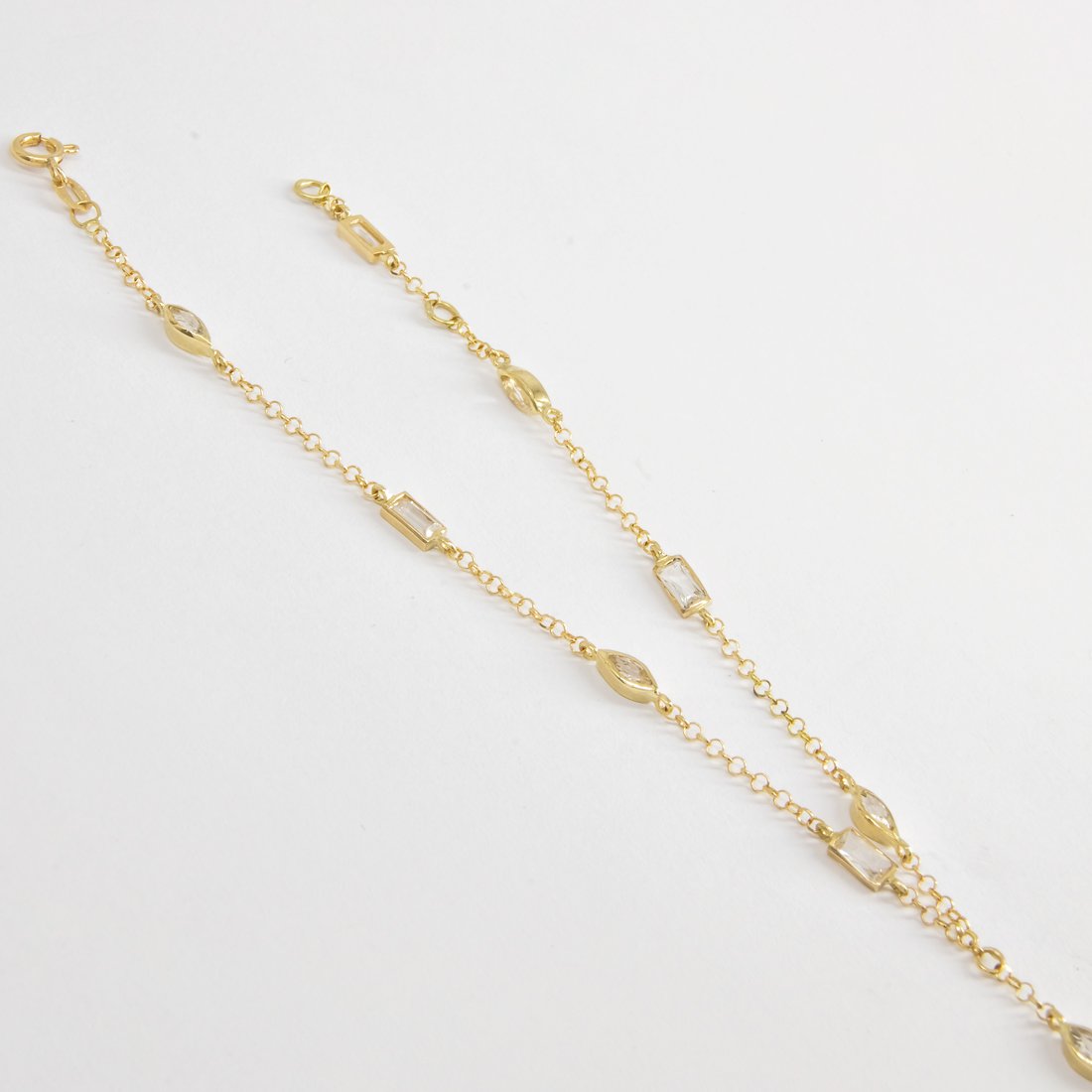 Pulseira Anel Topázio Branco