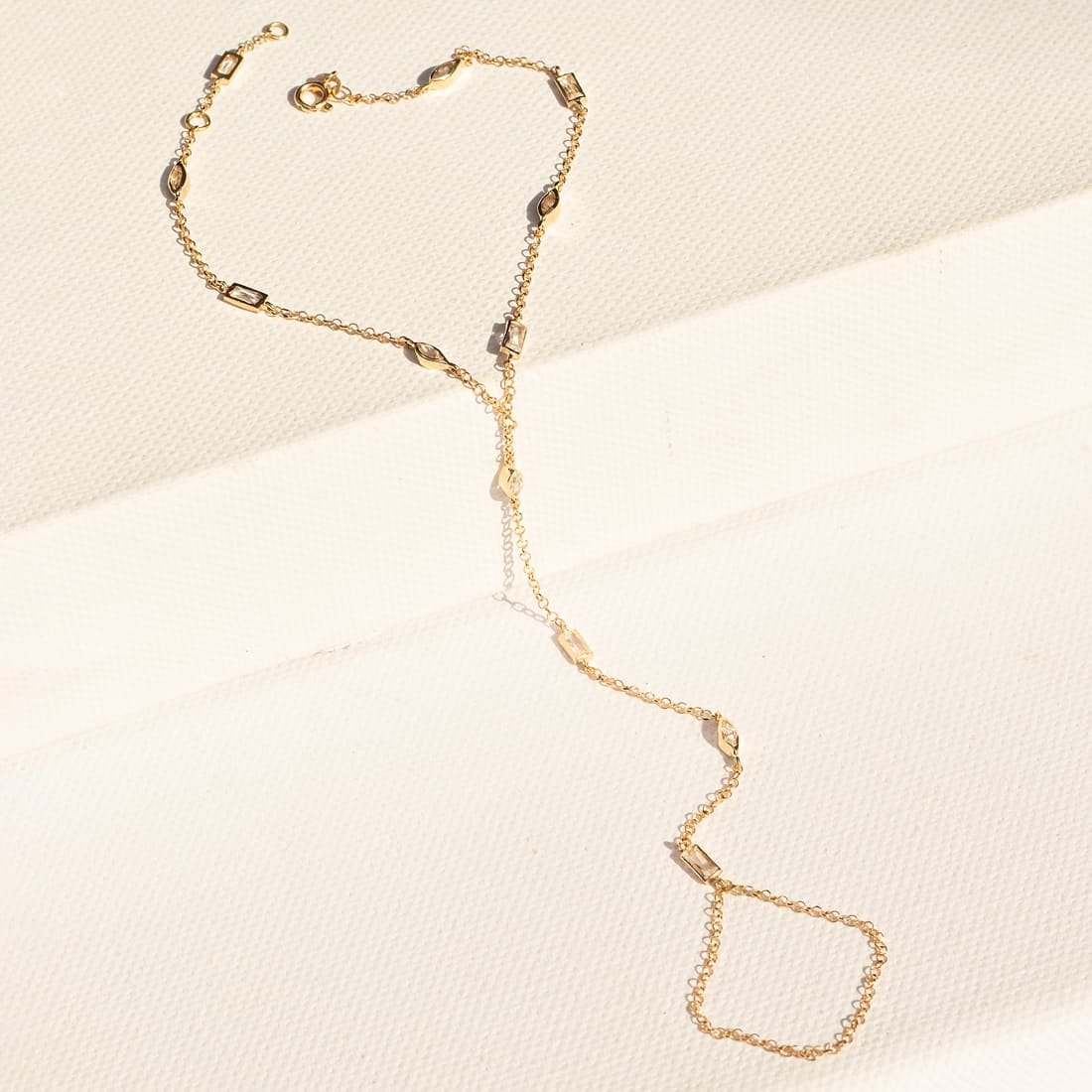 Pulseira Anel Topázio Branco