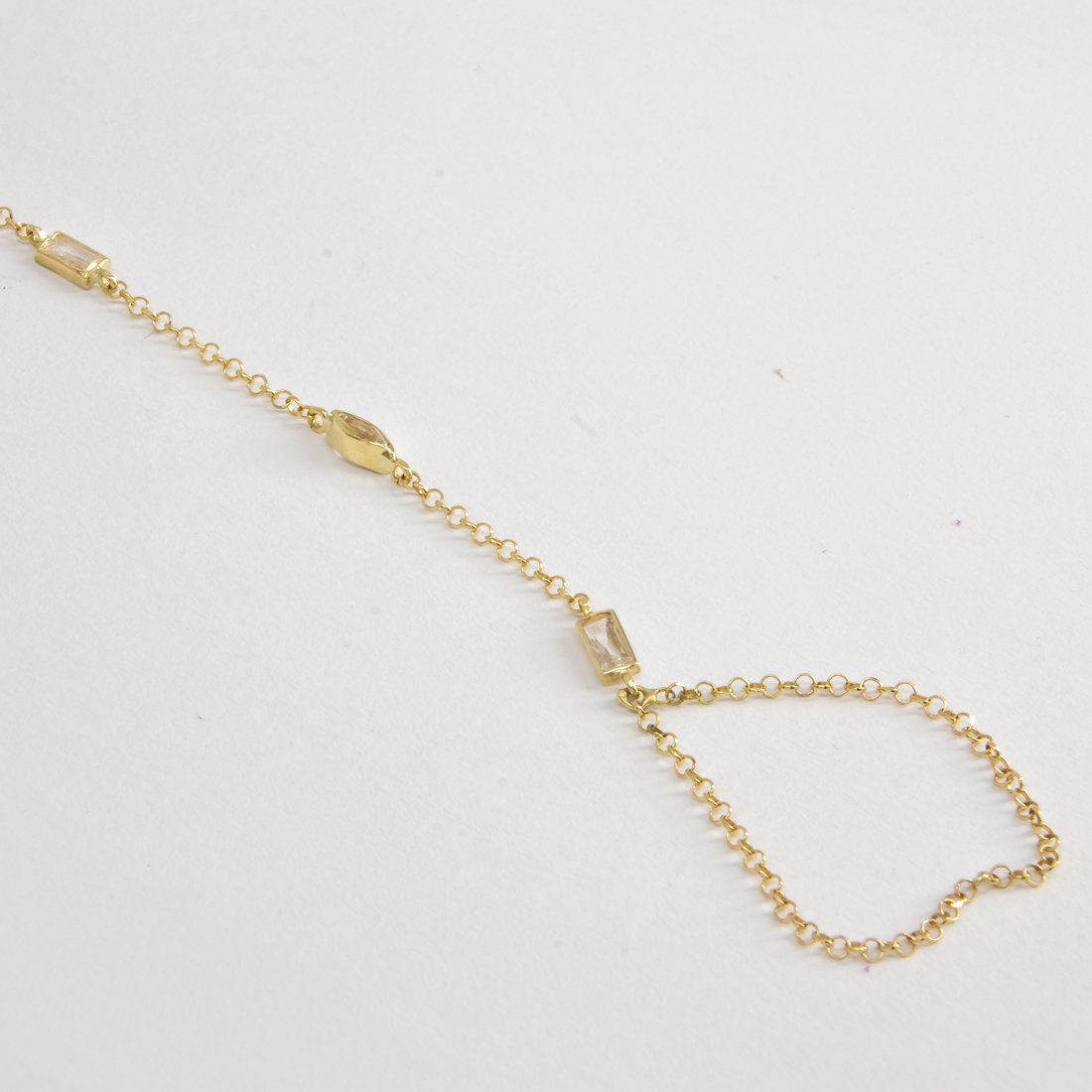 Pulseira Anel Topázio Branco