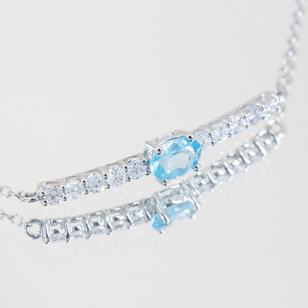 Pulseira Apatita Diamantes 2pts