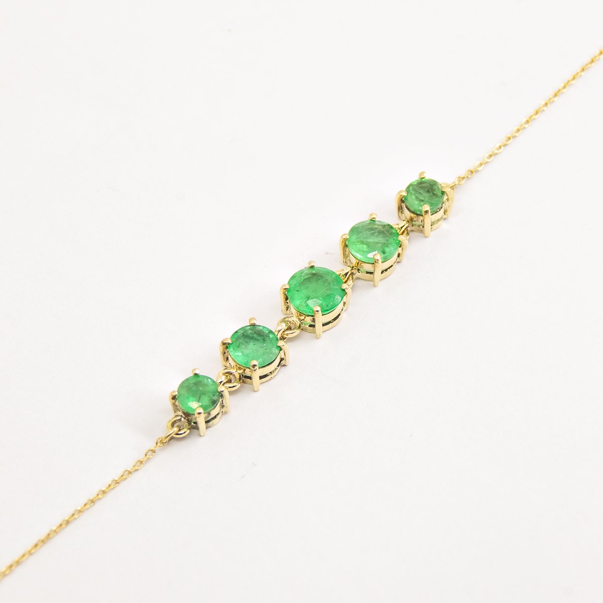 Pulseira Bucle Esmeraldas Ouro 18k