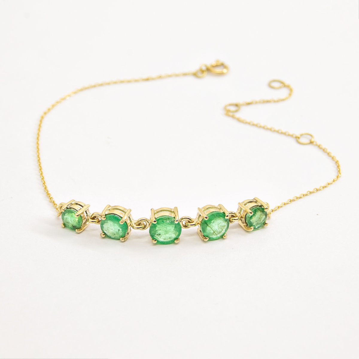 Pulseira Bucle Esmeraldas Ouro 18k