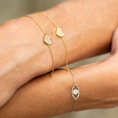 Pulseira Coração Diamantes
