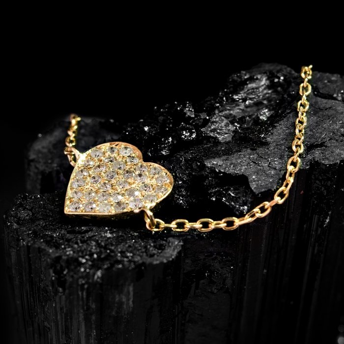 Pulseira Coração Diamantes