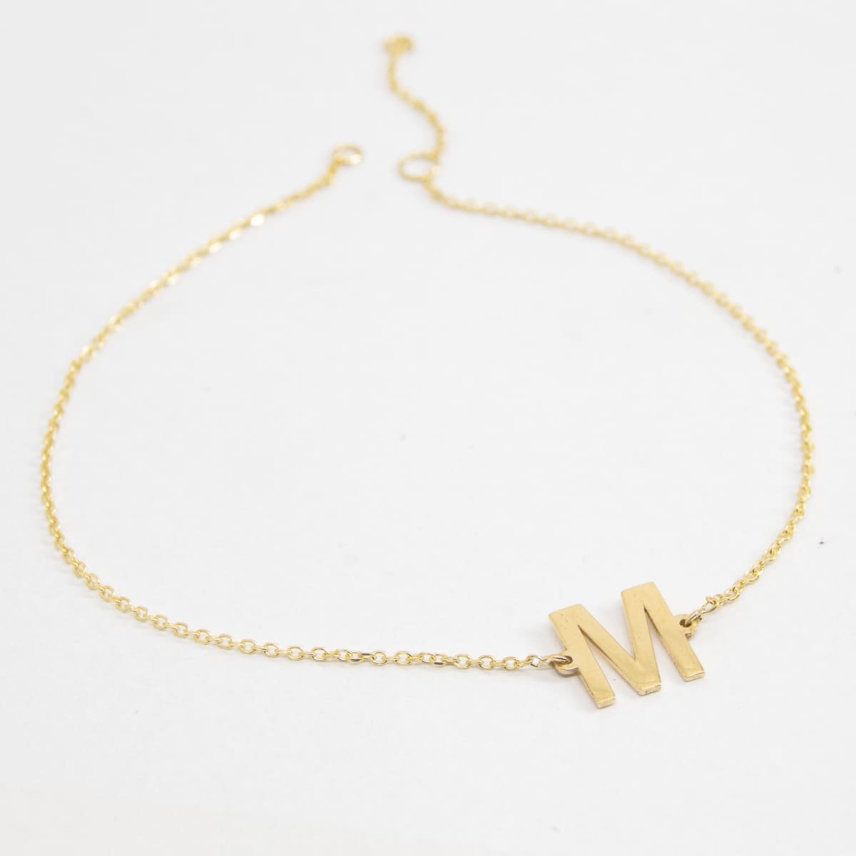 Pulseira Letrinha Ouro Liso 18k