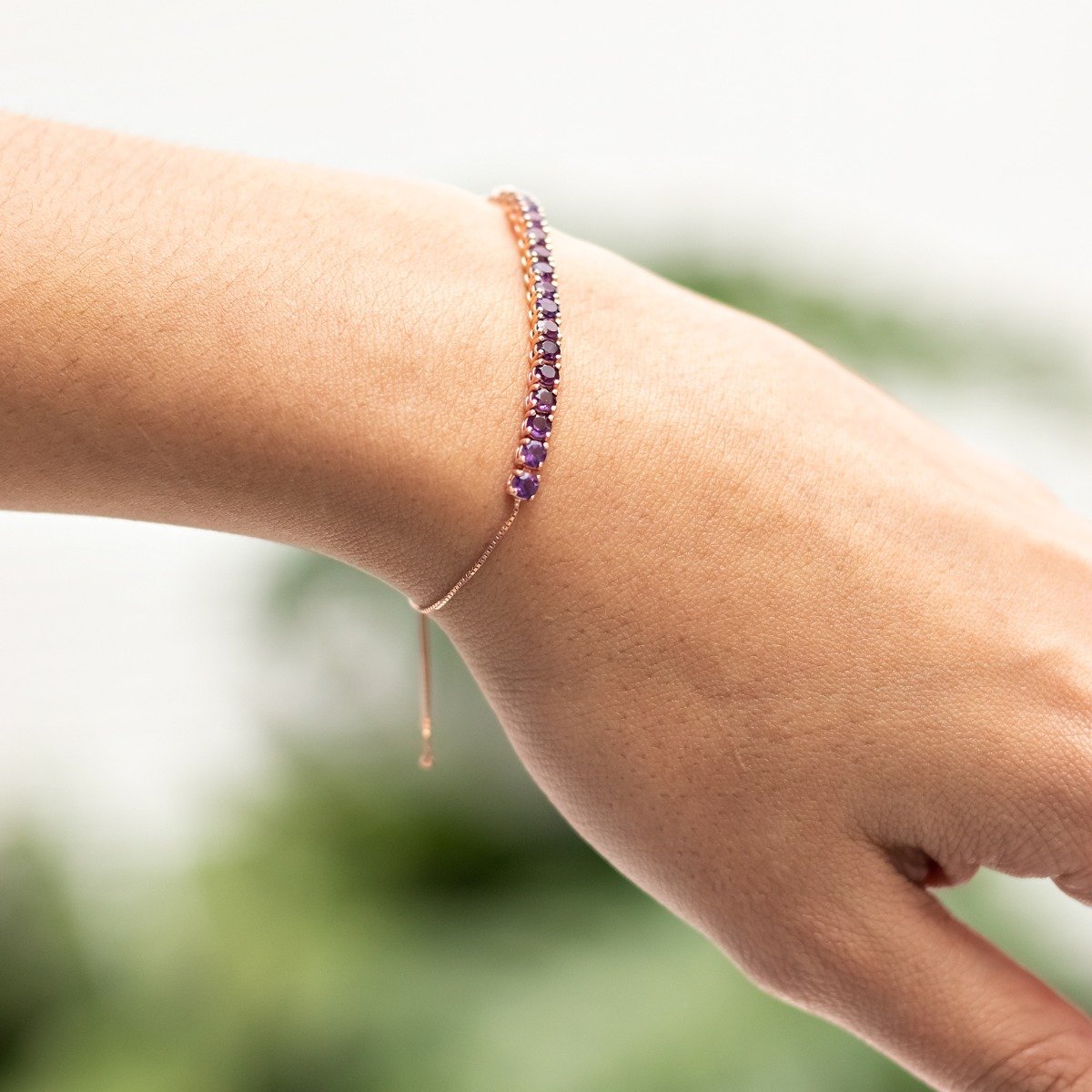 Pulseira Meia Riviera Ametista 