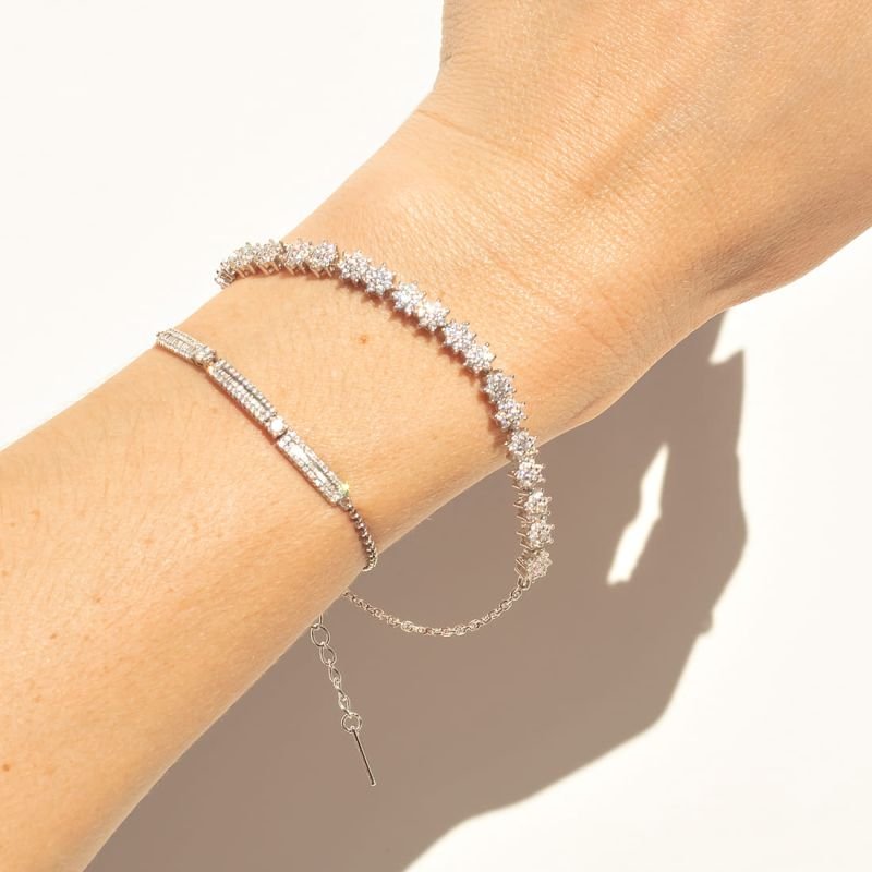 Pulseira Meia Riviera Florzinhas Stone