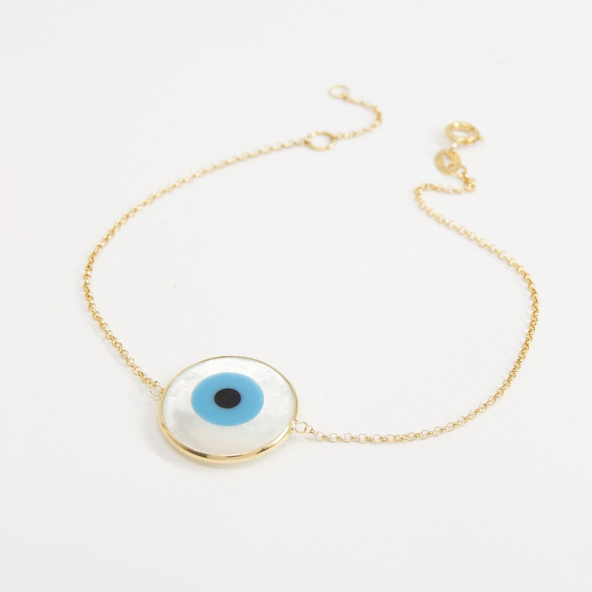 Pulseira Olho Grego Power Madre Perola 