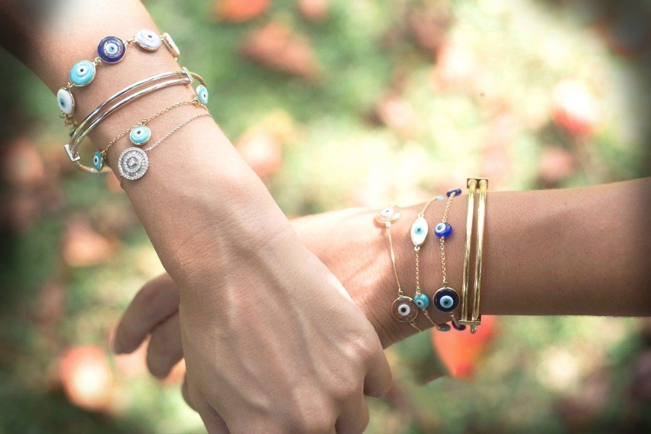 Pulseira Olhos Gregos Navetes
