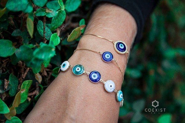 Pulseira Olhos Gregos Ouro 18K